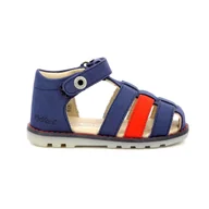 Buty dla dziewczynek - Sandały dziecięce Kickers NONOPI BLEU ROUGE - miniaturka - grafika 1
