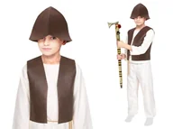 Stroje karnawałowe - ZESTAW PASTUSZEK KREMOWO-BRĄZOWY 98-110 6el - miniaturka - grafika 1