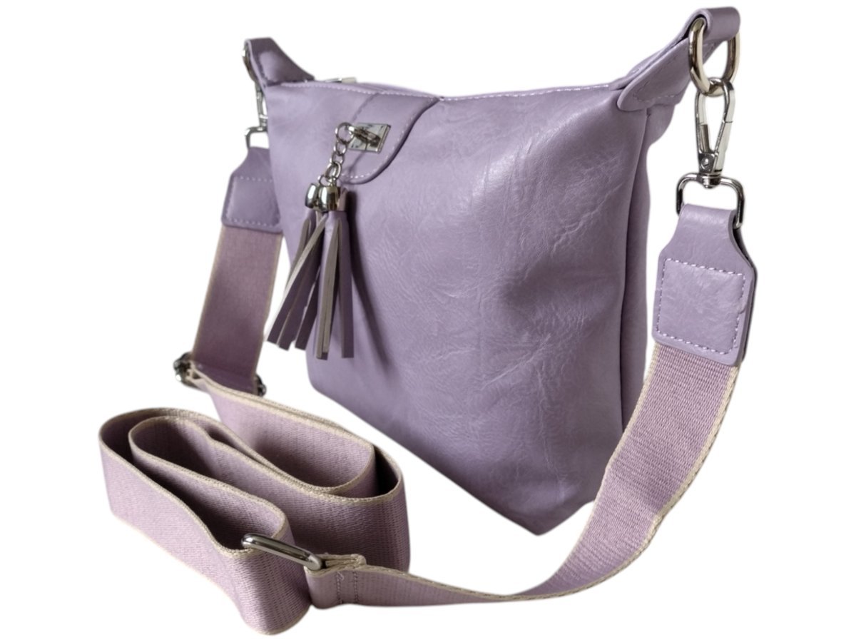 Torebka Damska, Stylowa Mała Listonoszka Na Ramię Fioletowa, Miejska