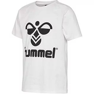 Koszulki dla chłopców - Hummel Unisex dziecięca koszulka Hmltres S/S Tops biały biały 104 204204-9186 - grafika 1