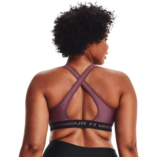 Biustonosz sportowy Under Armour Crossback Mid Bra - Bielizna sportowa damska - miniaturka - grafika 6