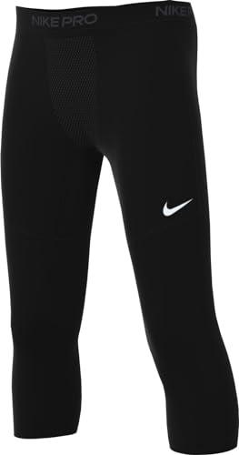 Nike Legginsy chłopięce Pro Dri-Fit 3Qt Tight 24, Black/Black/White, FJ6819-010, XS