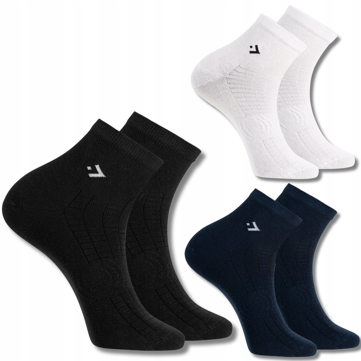 BAWEŁNIANE MOCNE SPORTOWE SKARPETY MĘSKIE SKARPETKI STOPKI 3PAK MORAJ 43-45