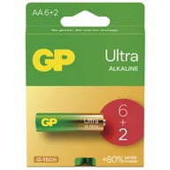 Baterie i akcesoria - Baterie alkaliczne GP Ultra AA (LR6, 6+2 ks - miniaturka - grafika 1