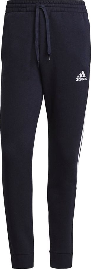 Adidas Spodnie męskie adidas Essentials Tapered Cuff 3 Stripes granatowe GK8977 S