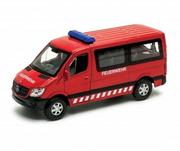 Samochody i pojazdy dla dzieci - Welly 1:34 Mercedes-Benz Straż Sprinter Traveliner -czer - miniaturka - grafika 1