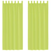 Zasłony - vidaXL Zasłony woalowe z zakładką na górze 2 szt. Jabłko zielone - miniaturka - grafika 1