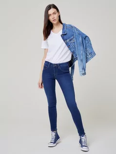 Spodnie damskie - Spodnie jeans damskie leggings push up Amela 359 - grafika 1