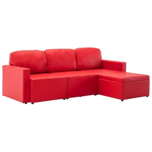 Rozkładana sofa modułowa czerwona - Odi 4Q - Sofy i kanapy Rozkładana sofa modułowa czerwona - Odi 4Q - Sofy i kanapy - miniaturka - grafika 1
