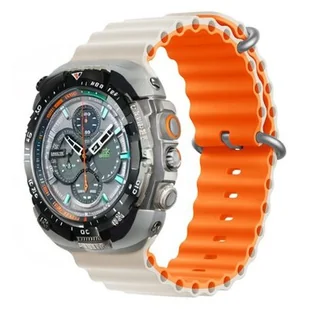 Pasek DEVIA Deluxe Sport6 do Apple Watch (38/40/41mm) Szaro-pomarańczowy - Akcesoria do smartwatchy - miniaturka - grafika 1