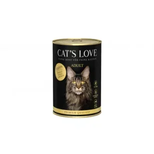 Cats Love Huhn - kurczak z olejem lnianym i pokrzywą 400 g - Mokra karma dla kotów - miniaturka - grafika 1