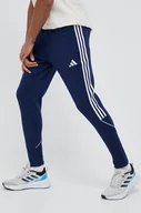 Spodnie męskie - adidas Performance spodnie dresowe kolor granatowy wzorzyste - miniaturka - grafika 1