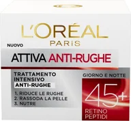 Kremy do twarzy - L’Oreal Paris Attiva Anti-Rughe Przeciwzmarszkowy krem do twarzy 45+ na dzień i noc 50ml - miniaturka - grafika 1