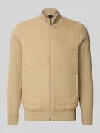 Swetry męskie - Bluza rozpinana ze stójką i pikowaniem - miniaturka - grafika 1