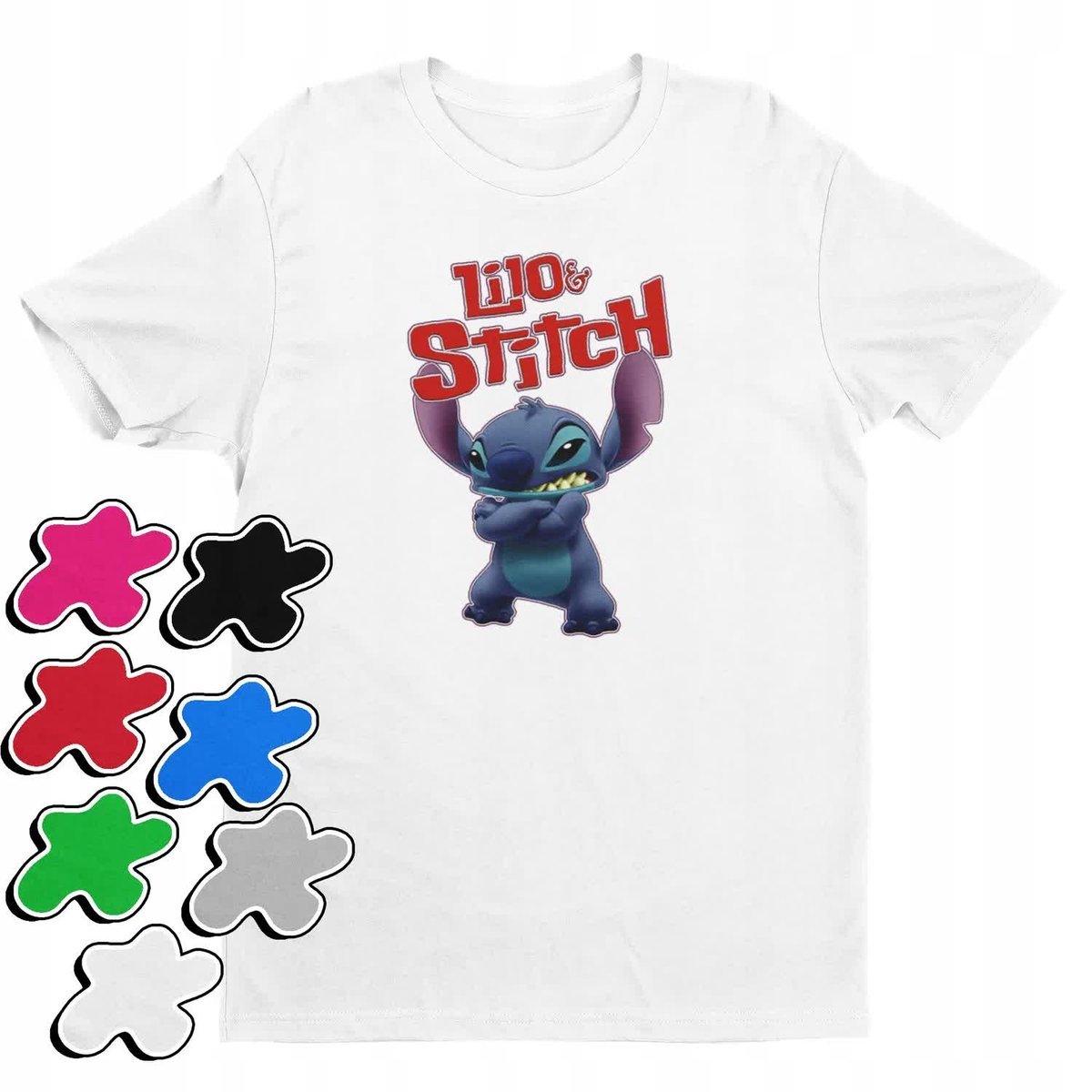 Koszulka T-Shirt Dziecięca Z Nadrukiem Duży Wybór Lilo Stitch -M 134-140