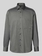 Koszule męskie - Koszula biznesowa o kroju comfort fit z listwą guzikową - miniaturka - grafika 1