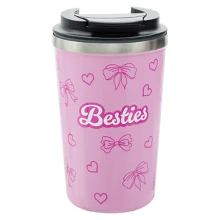 Kubek Termiczny, Besties, Różowy, 400 ml - Kubki termiczne - miniaturka - grafika 1