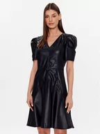 Sukienki - DKNY Sukienka z imitacji skóry DD2K4479 Granatowy Regular Fit - miniaturka - grafika 1