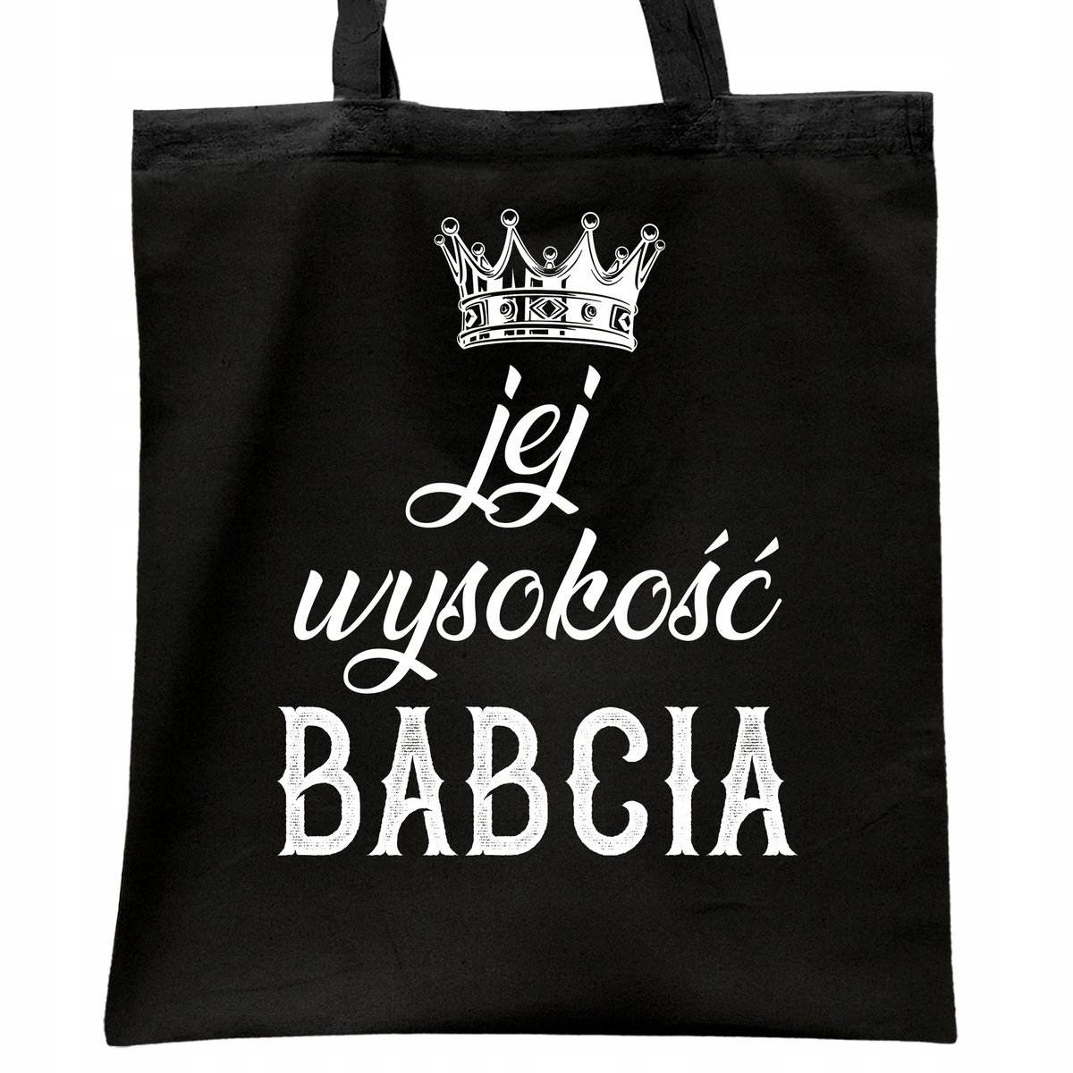 Torba bawełniana czarna Dzień Babci Prezent Upominek