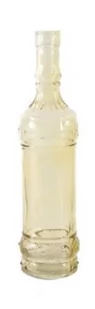 Butelka szklana średnia dekoracyjna wąski wazon wysokość 22 cm żółty miodowy bursztynowy - Wazony i flakony - miniaturka - grafika 1