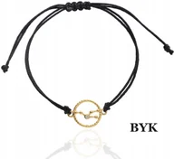 Bransoletki - ZŁOTA bransoletka sznurkowa BYK znak zodiaku srebro 925 kolory - miniaturka - grafika 1