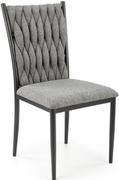Krzesła - Krzesło tapicerowane szare K435 na czarnych metalowych nogach - miniaturka - grafika 1