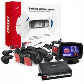 Czujniki parkowania - Czujnik parkowania cofania Led 8 sensorów czarne wewnętrzne - miniaturka - grafika 1