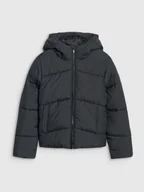 Kurtki i płaszcze dla dziewczynek - 4F Kurtka puchowa z wypełnieniem syntetycznym dziewczęca - czarna 158 (12-13 lat) - miniaturka - grafika 1