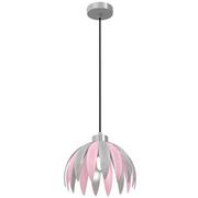 Lampy sufitowe - Luminex Saba 3868 lampa wisząca zwis 1x60W E27 srebrna/różowa - miniaturka - grafika 1