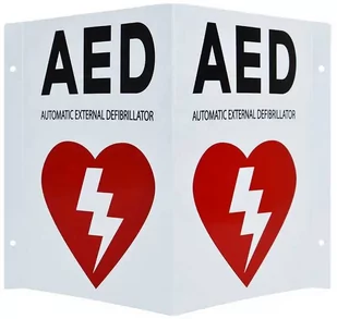 Sendpol Tablica informacyjna AED, znak AED 3D - Tablice BHP - miniaturka - grafika 1