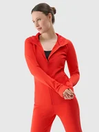 Kurtki i kamizelki sportowe damskie - 4F Kurtka sportowa w kolorze czerwonym - miniaturka - grafika 1