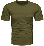 Koszulki męskie - Koszulka męska zielona z kieszonką Recea - miniaturka - grafika 1