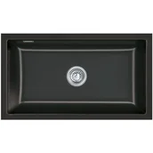 Zlewozmywaki - SystemCeram MERA 80-U NERO - miniaturka - grafika 1