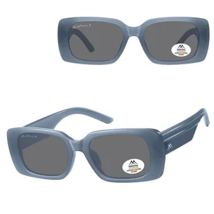 Prostokątne okulary przeciwsłoneczne z polaryzacją MP194B Błękitna Szarość - Okulary korekcyjne, oprawki, szkła - miniaturka - grafika 1