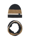 Czapki dla dzieci - Mayoral Komplet czapka i komin 10069 Brązowy - miniaturka - grafika 1