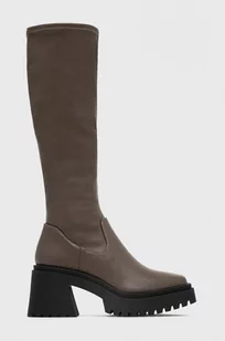 Steve Madden kozaki Jetstream damskie kolor brązowy na słupku - Kozaki damskie - miniaturka - grafika 1