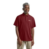 Koszulki męskie - Męska koszulka polo Jack Wolfskin DELGAMI POLO M Deep Ruby - S - miniaturka - grafika 1