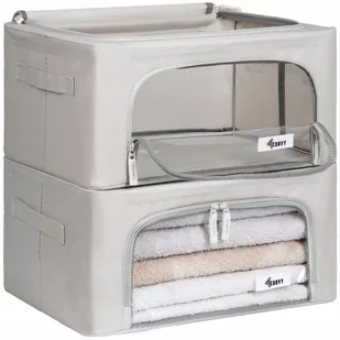 Pokrowiec torba organizer na ubrania zabawki pościel 2x24L ze stelażem - Pokrowce na ubrania - miniaturka - grafika 1
