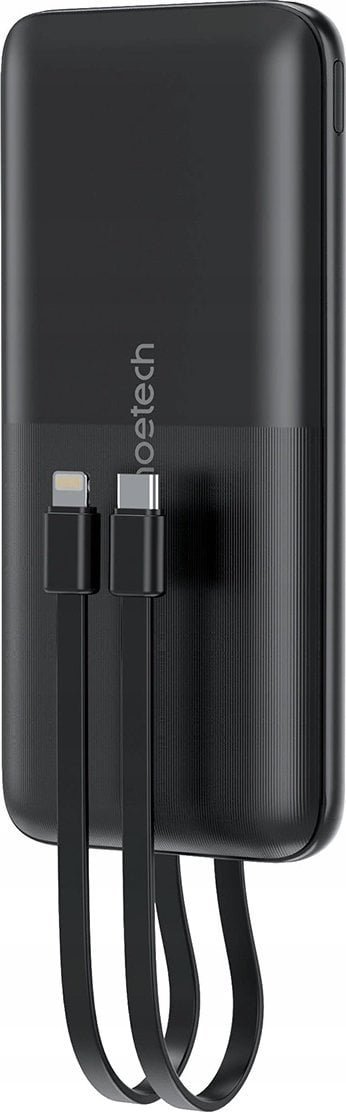 Choetech Choetech B654 10000mAh 22.5W USB-A / USB-C / micro USB z wbudowanym kablem USB-C / Lightning - czarny