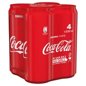 Napoje gazowane - Coca-Cola Napój gazowany o smaku coli, 4 x 330 ml - miniaturka - grafika 1