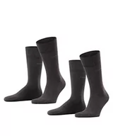 Skarpetki męskie - ESPRIT Mężczyźni Skarpety Basic Easy 2-Pack M SO Bawełna jednokolorowe 2 Pak, Szary (Anthracite Melange 3080), 43-46 - miniaturka - grafika 1