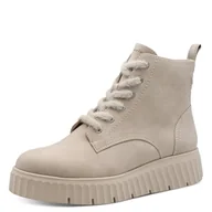 Botki damskie - Tamaris Damskie sztyblety Lace Boot Flat 1-25251-45, jasnoszare, 40 EU, jasnoszary, 40 EU - miniaturka - grafika 1