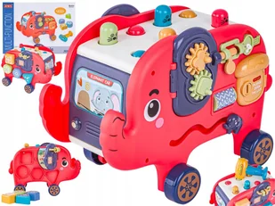 BEMI EDUKACYJNY INTERAKTYWNY SŁONIK WBIJAK SORTER KÓŁKA KLOCKI MŁOTEK - Zabawki interaktywne dla dzieci - miniaturka - grafika 1