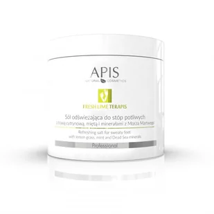 Apis Professional APIS Fresh Lime terApis sól odświeżająca do stóp z trawą cytrynową, miętą i minerałami z Morza Martwego 650 g - Pielęgnacja stóp - miniaturka - grafika 1