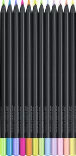 Kredki Trójkątne Black Edition 6 Sztuk Pastelowe I 6 Sztuk Neony Faber-Castell - Kredki, ołówki, pastele i pisaki - miniaturka - grafika 1