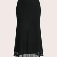 Spódnice - TEMU ZD1127210 Damska spódnica do połowy łydki, seksowna i elegancka spódnica typu z tiulu - miniaturka - grafika 1