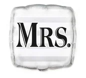 Balony i akcesoria - Unique Balon foliowy "MRS.", UNIQUE, 18" SQR U53978 - miniaturka - grafika 1