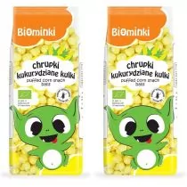 Biominki Chrupki kukurydziane kulki bezglutenowe Zestaw 2 x 60 g Bio - Chrupki - miniaturka - grafika 1