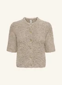 Swetry damskie - Only Kardigan beige - miniaturka - grafika 1