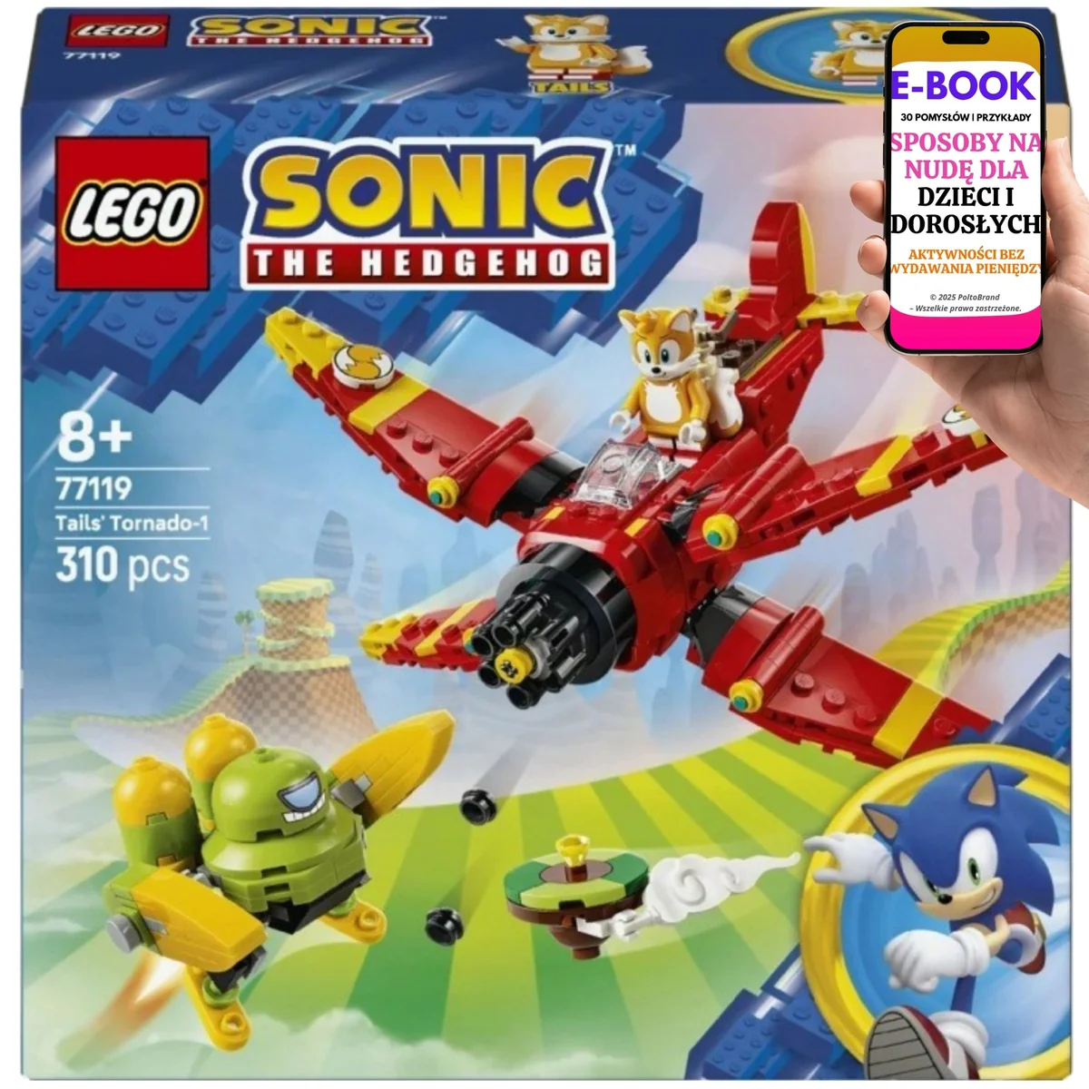 LEGO Sonic Tails Tornado-1 Prezent Dla Miłośnika Gier Wideo 77119